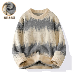 智快鱼曼哈顿港仔文艺男店铺法国公鸡男装2026新款痞帅ushi针织衫