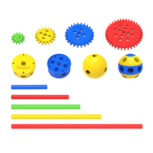 万能工匠积木配件包拼装 大颗粒零件拼插补件包齿轮益智玩具连接件