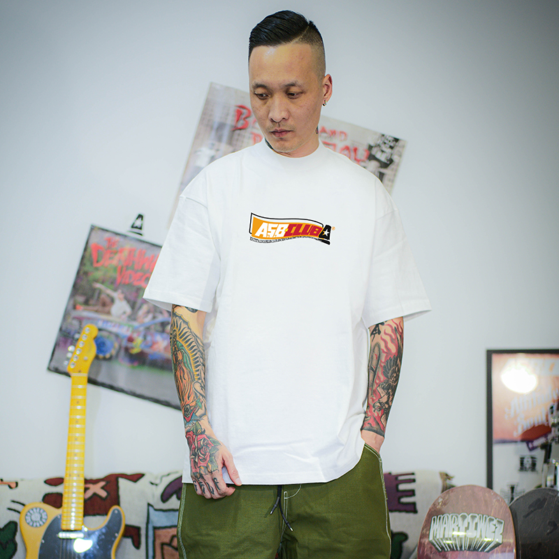 来福叶店短袖美式青年印花T恤