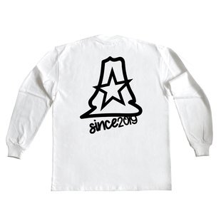 内搭春秋 小领街头街舞打底衫 来福叶店2023抽象星标长袖 T恤tee美式