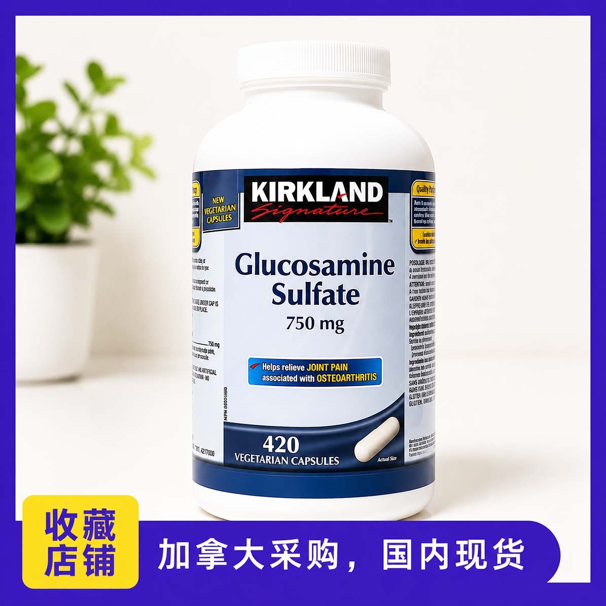 现货 加拿大Kirkland可氨糖软骨素