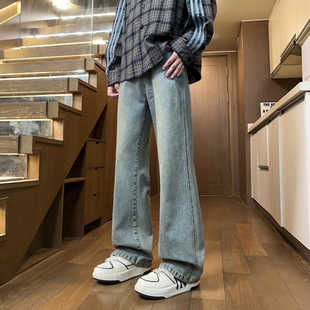 2025秋季新款青少年美式微喇牛仔裤挺括有型男生百搭舒适牛仔长裤