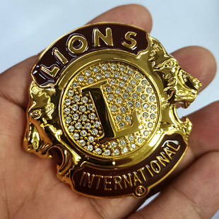 纯铜满钻狮子会皮带扣头男腰带头个性潮男平滑扣头裤带头卡子卡头