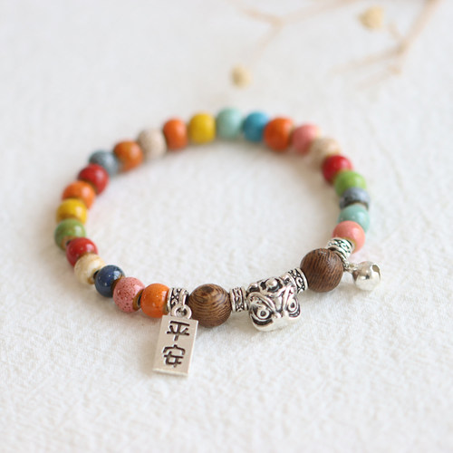 国风景德镇瓷珠手链民族风手串