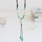 南城小陌 民族风手作景德镇陶瓷毛衣链新中式 国风瓷珠项链女512