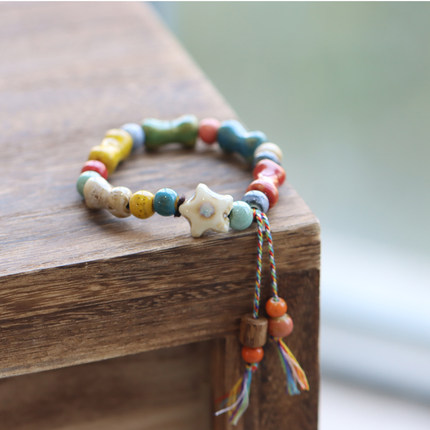 流萤星辰 原创古风新中式景德镇陶瓷手串民族风文艺学生手链511