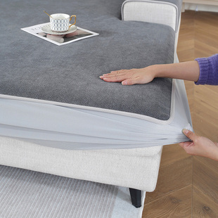 全包浴帽式 通用防滑沙发垫坐垫靠背保护罩 雪尼尔沙发套罩笠子四季