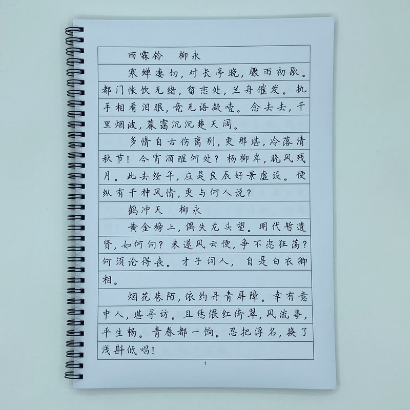 簪花小楷硬笔钢笔字帖宋词精选