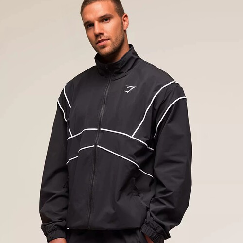 立领速干GYMSHARK刺绣标运动外套