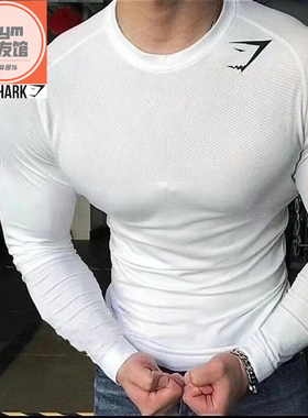 GYMSHARK无缝幻影4代长袖男士健身运动修身速干透气弹力紧身t恤