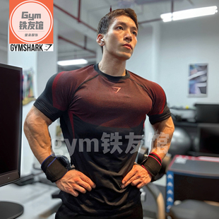 运动健身高弹蜂窝速干紧身训练t恤 男士 超帅GYMSHARK ONYX5.0短袖