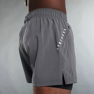 GYMSHARK SPORT二合一内衬短裤男士健身运动速干内衬双层五分裤