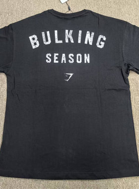 英国GYMSHARK BULKING短袖男女美式运动健身休闲宽松透气棉质t恤