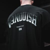 American VANQUISH gradient VQ letter short-sleeved T-shirt for men, pure cotton loose training sports print casual T-shirt thumbnail 6