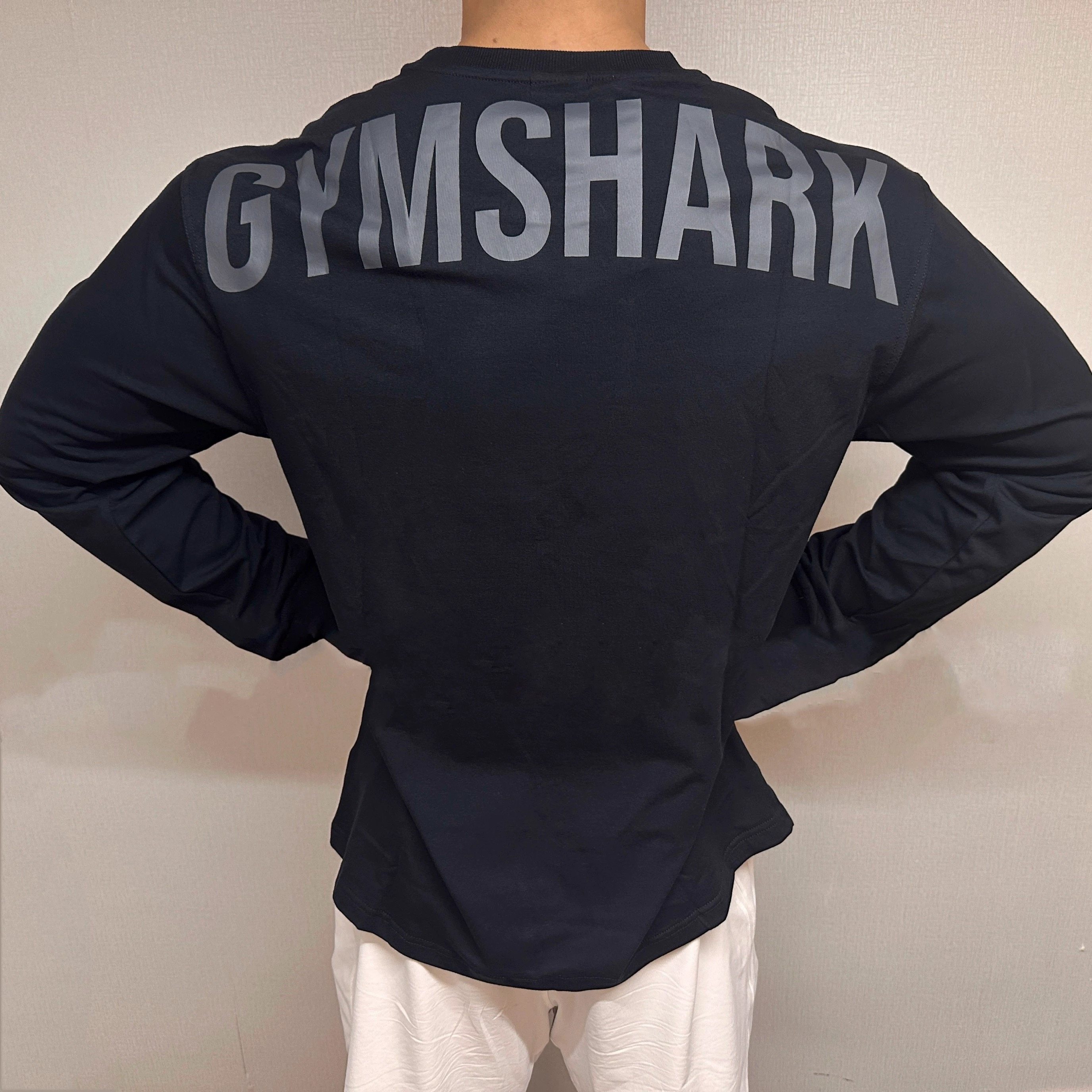 GYMSHARK POWER2.0长袖男士美式运动健身休闲宽松印花弹性棉质t恤,运动服/休闲服装,运动T恤,淘宝优惠券,粉丝福利购,淘宝优惠卷