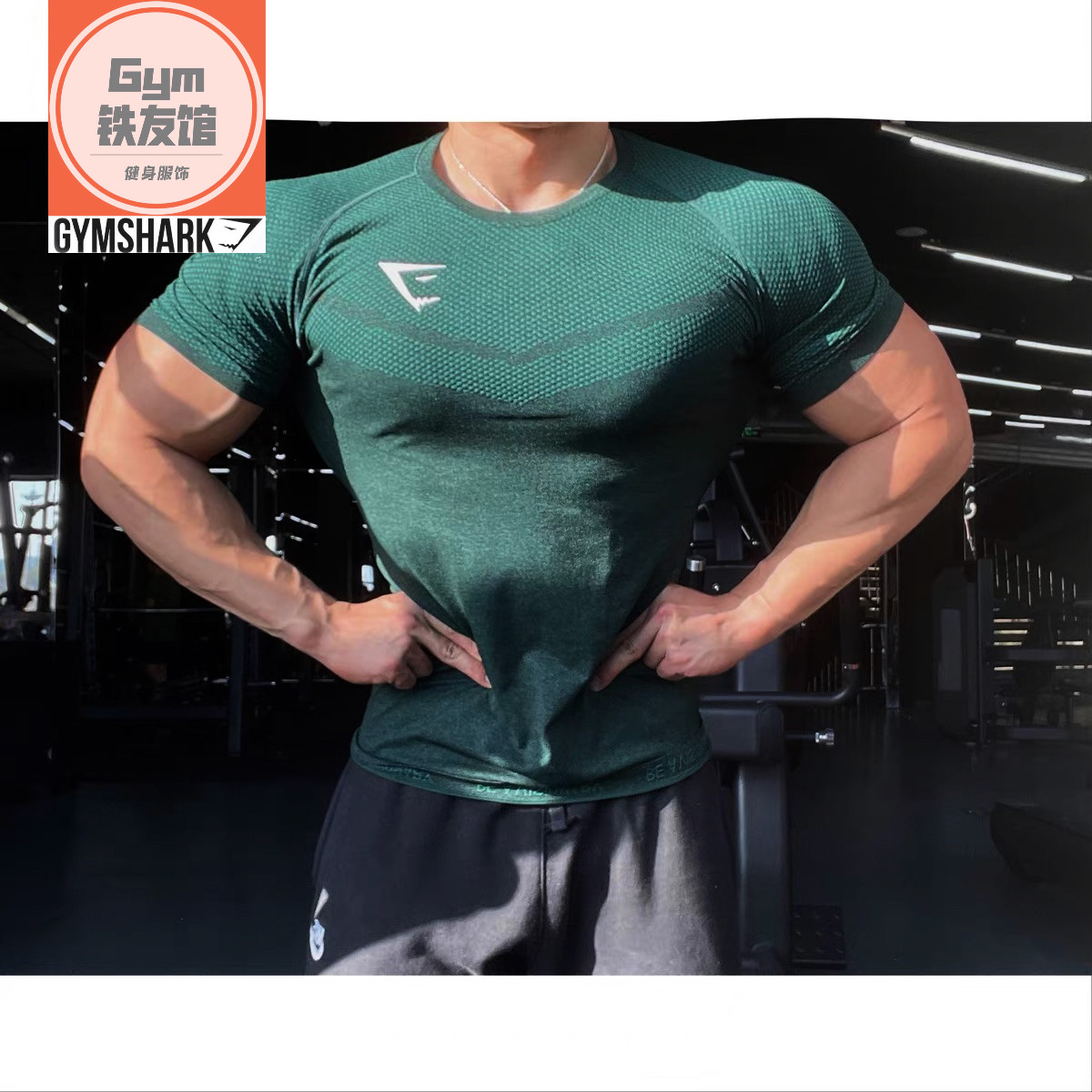 GYMSHARK无缝幻影5系列短袖男美式运动健身速干透气高弹紧身半袖