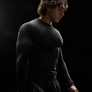 速干上衣紧身衣运动健身弹力长袖 GYMSHARK ONYX5.0鲨鱼无缝男士