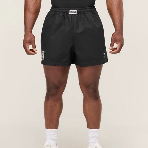 现货Gymshark全精梳格子布短裤男健身运动耐磨无弹全棉运动四分裤