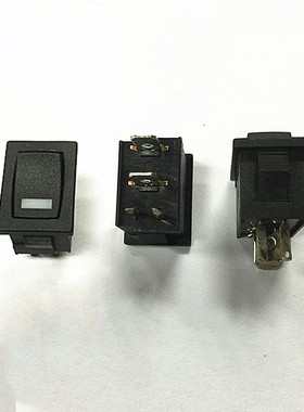 【中讯】船型开关KCD1-102LED灯黑色电源车床电瓶车4脚2挡6A250V