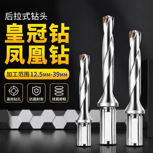高精度后拉式合金皇冠钻头