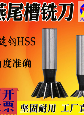 高速钢燕尾槽铣刀直柄锥柄白钢HSS30/45/55/60/70/75°度燕尾刀具