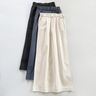 松紧腰显瘦大码 直筒裤 女装 裤 ZK02 棉质女士长裤 子休闲裤 日系春秋款