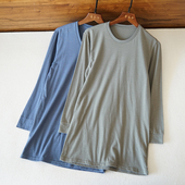 长袖 纯色打底衫 T108有大码 日系男士 秋衣内搭男款 T恤上衣