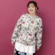 宽松上衣春秋新款 精致蝴蝶印花薄外套女士长袖 开衫 浪漫田园W121