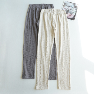 女士打底裤 外穿内搭裤 纯色针织长裤 休闲裤 子K190 女裤 日系春秋款