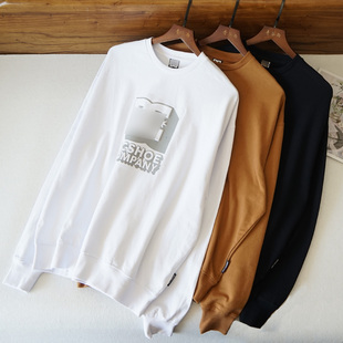 高货潮牌纯棉圆领长袖 宽松上衣T082 T恤卫衣男女同款