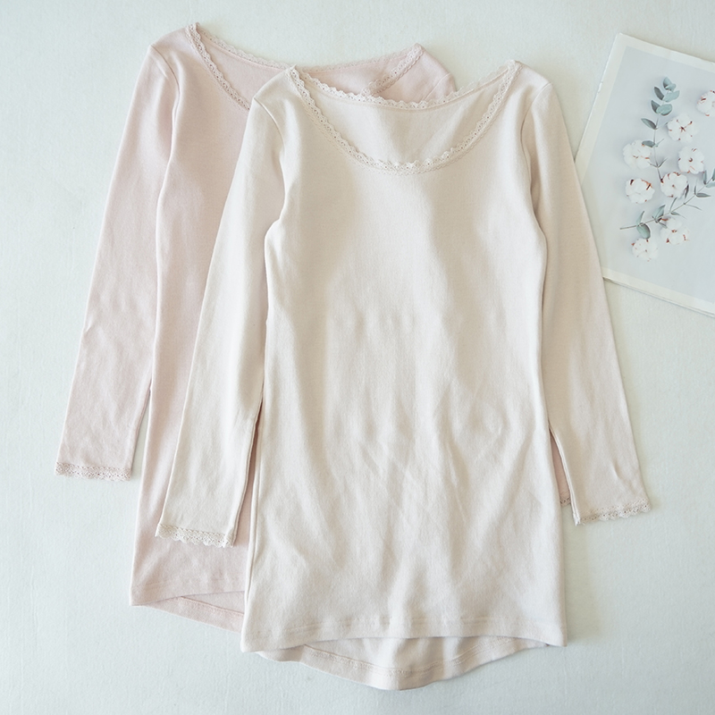 护腰款纯棉内衣全棉日系打底衫女