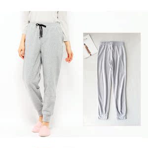 女士宽松秋冬季加厚保暖睡裤家居裤加绒长裤睡衣裤子大码女装1777