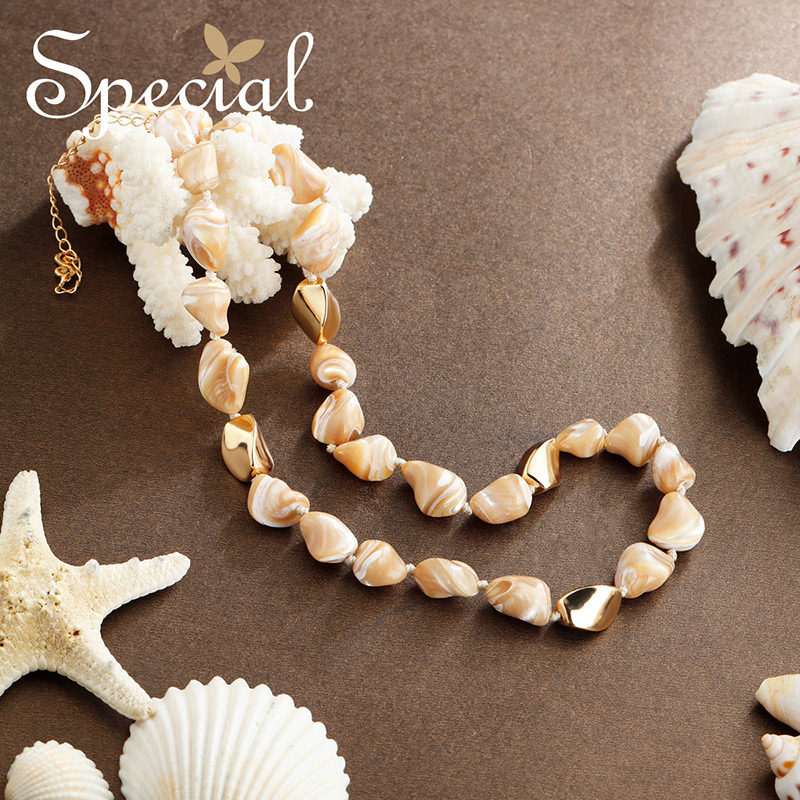 SPECIAL欧美贝壳海螺项链锁骨链衬肤显瘦风卷云舒2021年新款潮