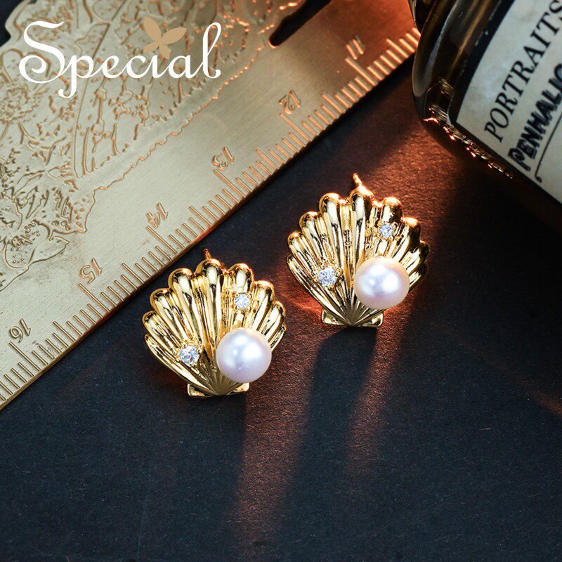 SPECIAL淡水珍珠海洋风轻奢个性小众耳饰耳针耳环耳钉女2026礼物