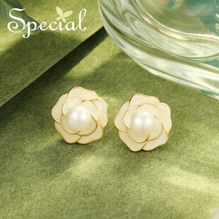 SPECIAL森系淡水珍珠花朵气质设计感耳饰耳钉耳环耳坠2026年新款