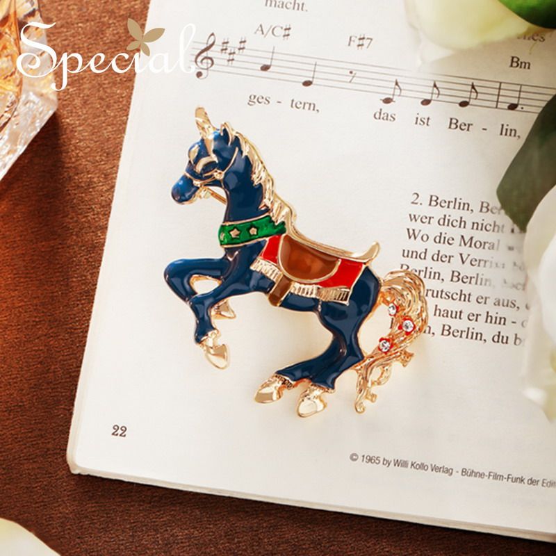 SPECIAL复古小众马年生肖胸针别针固定衣服防走光丝巾扣2026礼物