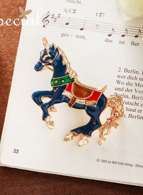 SPECIAL复古小众马年生肖胸针别针固定衣服防走光丝巾扣2026礼物