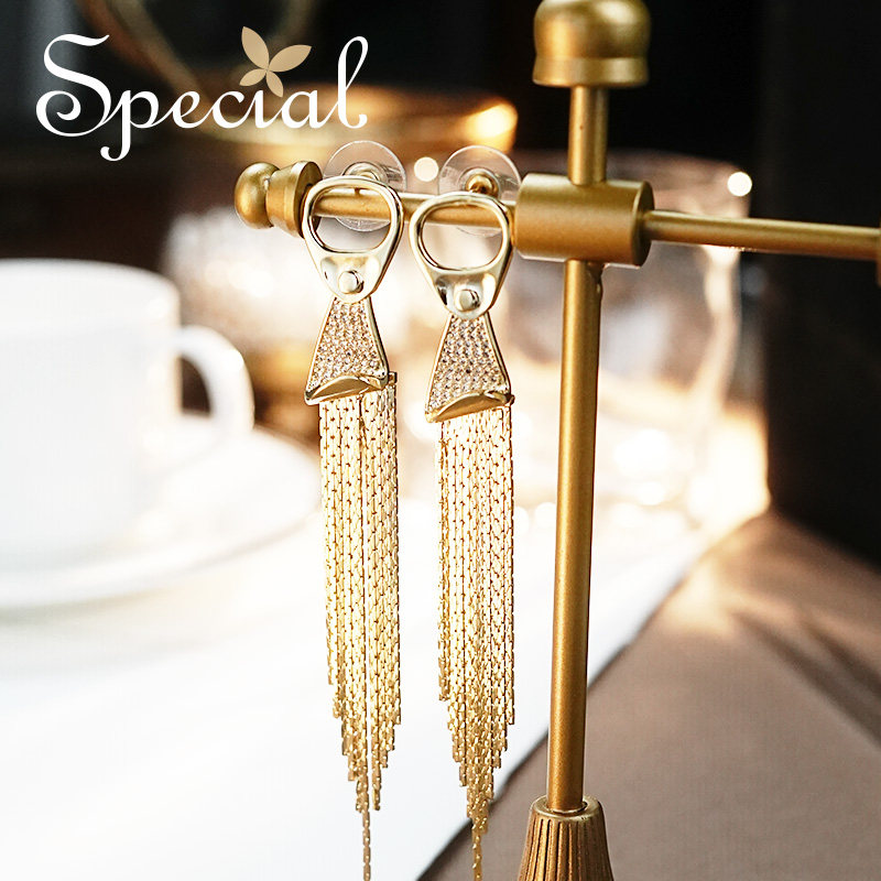 SPECIAL欧美长款流苏扫肩小众个性时尚耳钉女耳环耳饰2026年礼物