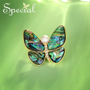 SPECIAL淡水珍珠森系小众设计感防走光胸针别针丝巾扣手工女2026