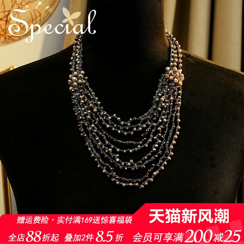 SPECIAL多层叠戴长项链毛衣链女