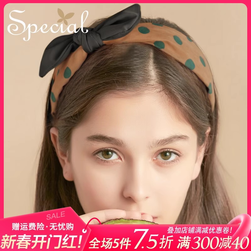 SPECIAL发卡宽发箍女发饰蝴蝶结头饰压发洗脸法式复古头时尚箍