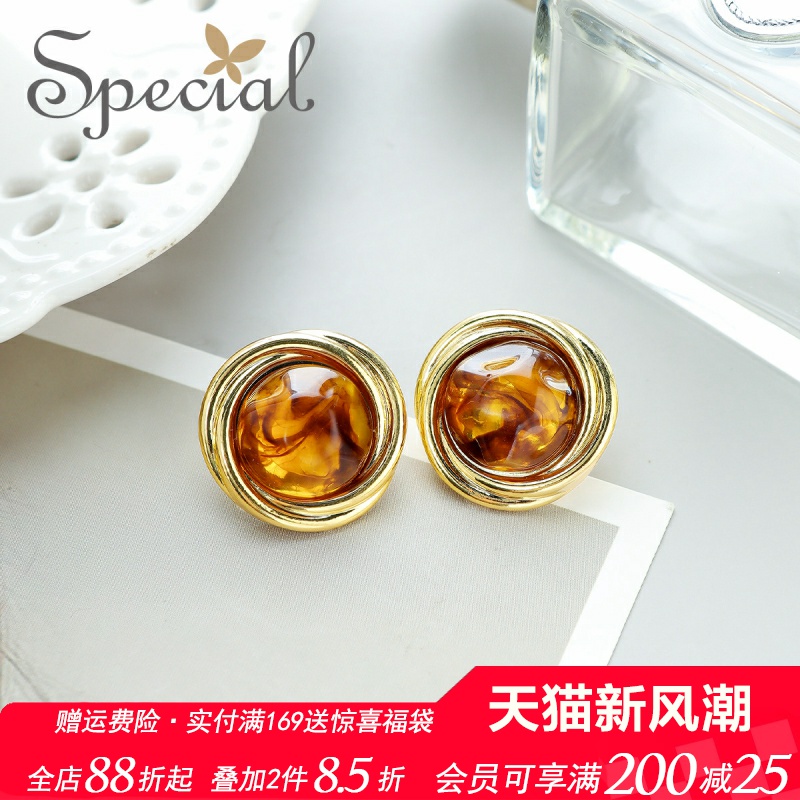 SPECIAL小众设计方糖耳饰耳钉女