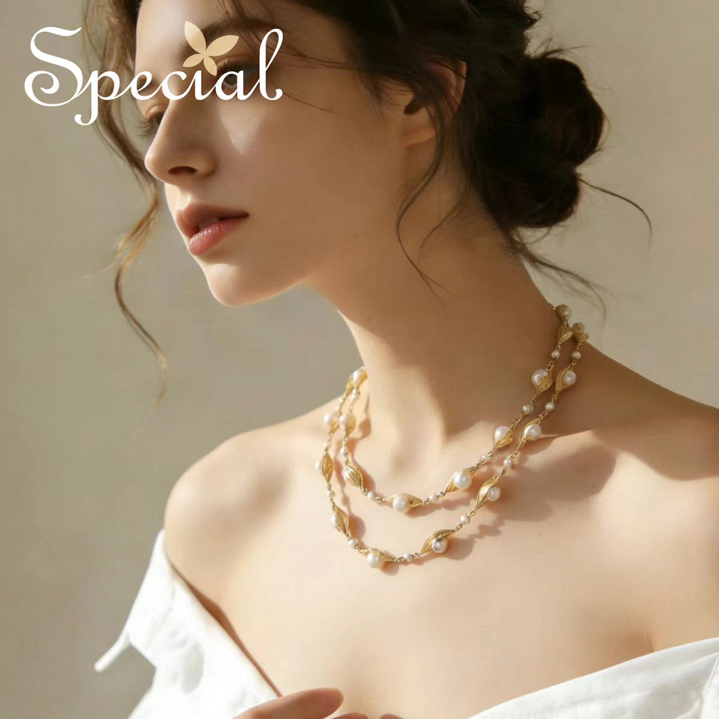 SPECIAL欧美淡水珍珠毛衣链女轻奢小众复古长款项链2026年新款
