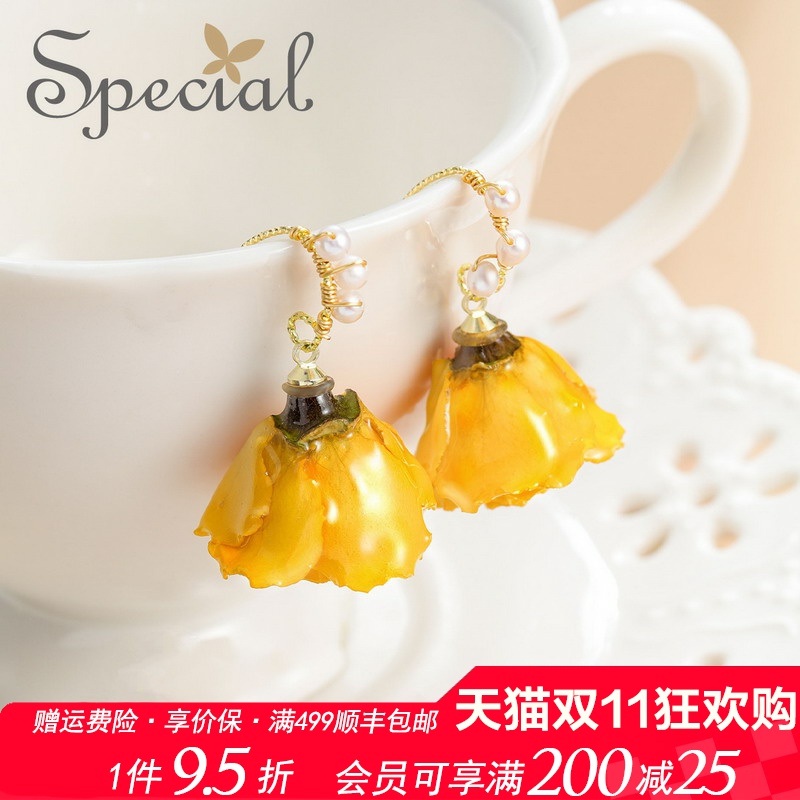 SPECIAL森系气质自然花朵耳环