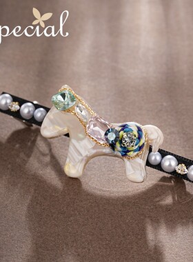 SPECIAL欧美气质小众设计小马造型发夹发饰边夹弹簧夹女2026新款