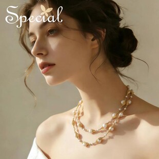 SPECIAL欧美风淡水珍珠复古轻奢耳环耳钉女耳饰手工首饰2026新款
