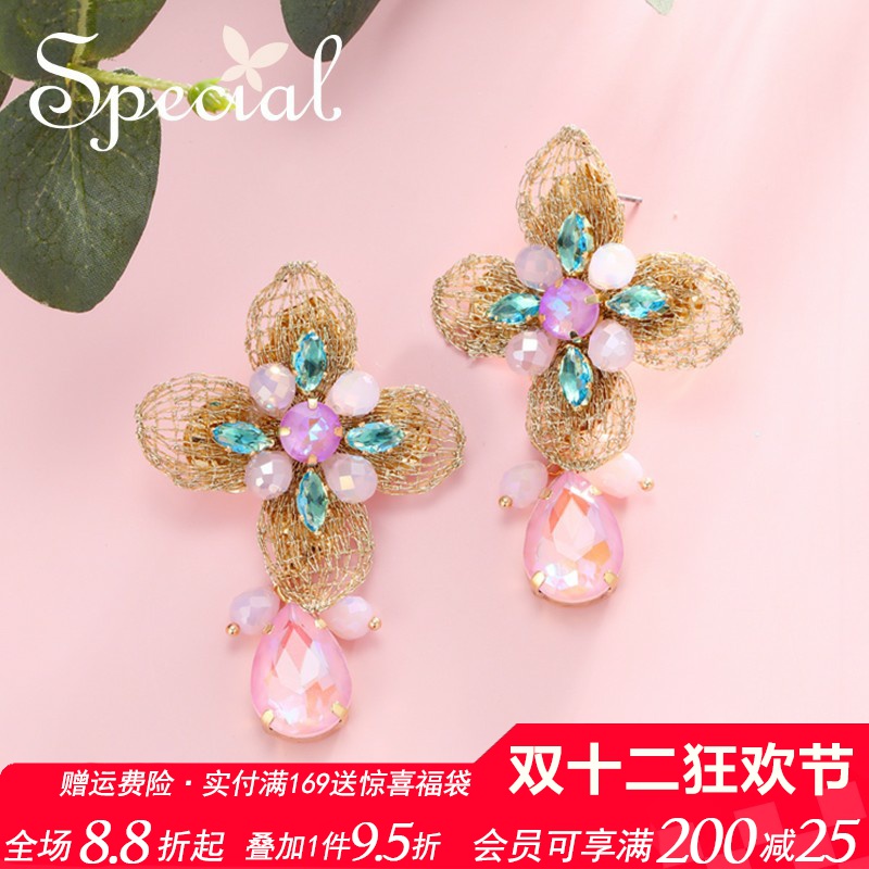 SPECIAL欧美森系花朵耳饰