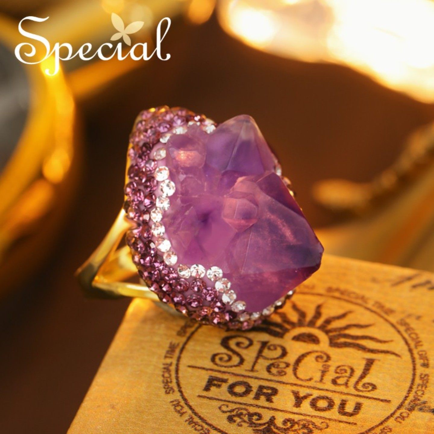SPECIAL紫水晶轻奢设计感开口可调节小众戒指指环饰品女2026新款,饰品/流行首饰/时尚饰品新,戒指/指环,淘宝优惠券,粉丝福利购,淘宝优惠卷