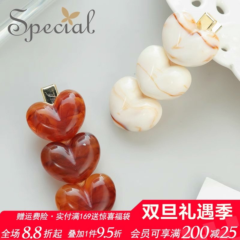 SPECIAL森系小香风设计成对发夹边夹鸭嘴夹发饰头饰女2025年新款