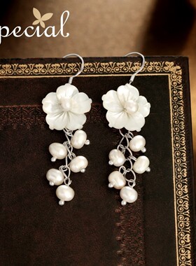 SPECIAL淡水珍珠耳饰女小众耳钩长款耳环耳钉耳夹耳坠2026年礼物